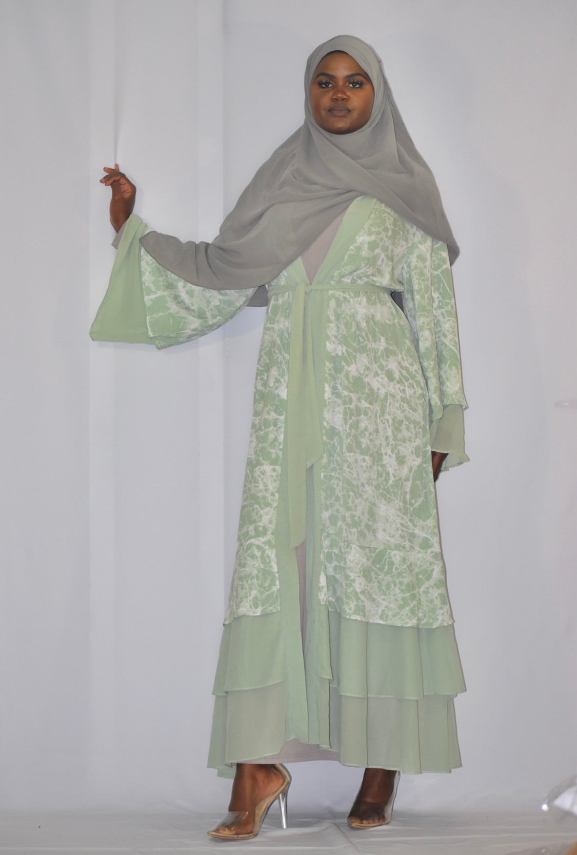 Tie dye Chiffon Abaya
