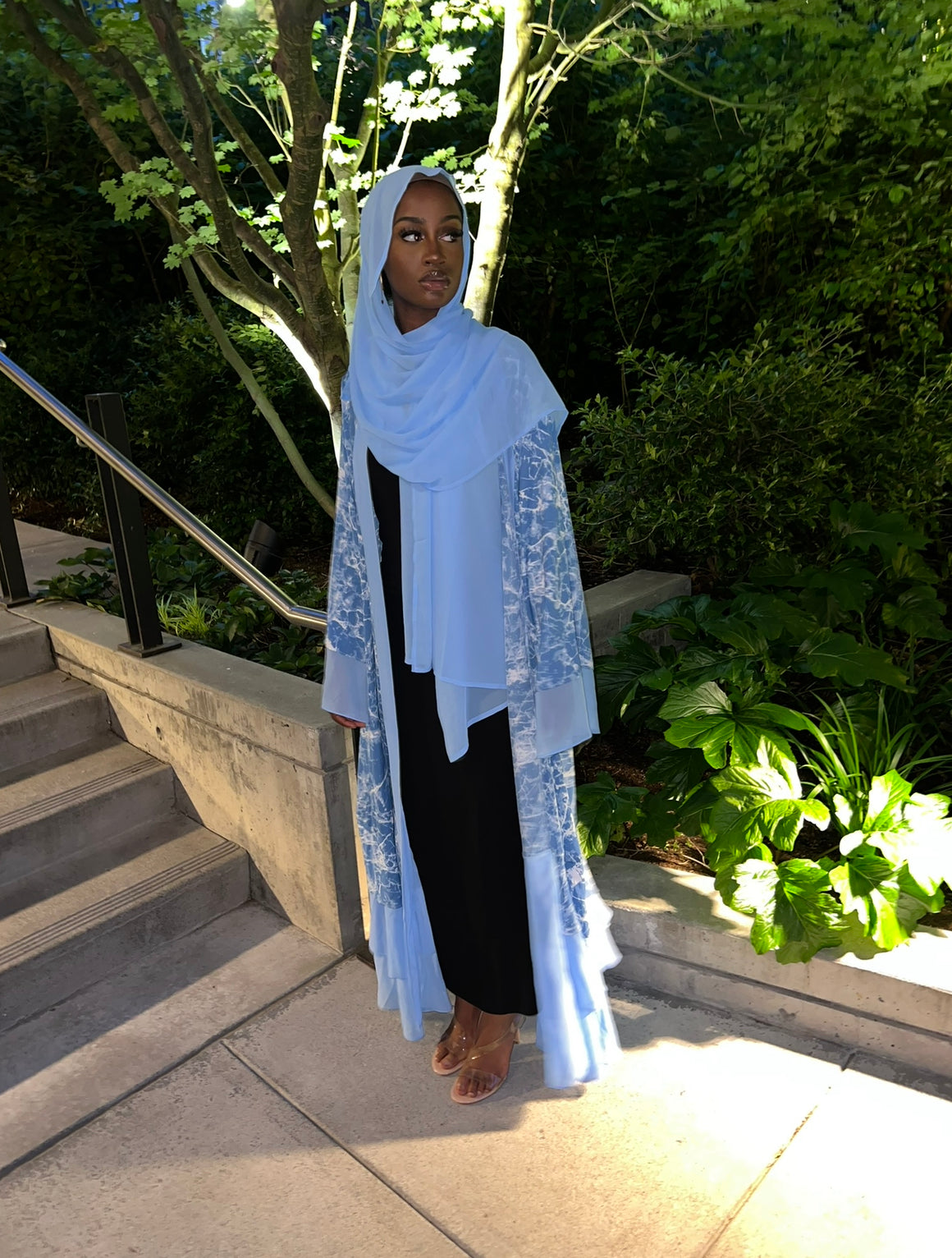 Tie dye Chiffon Abaya