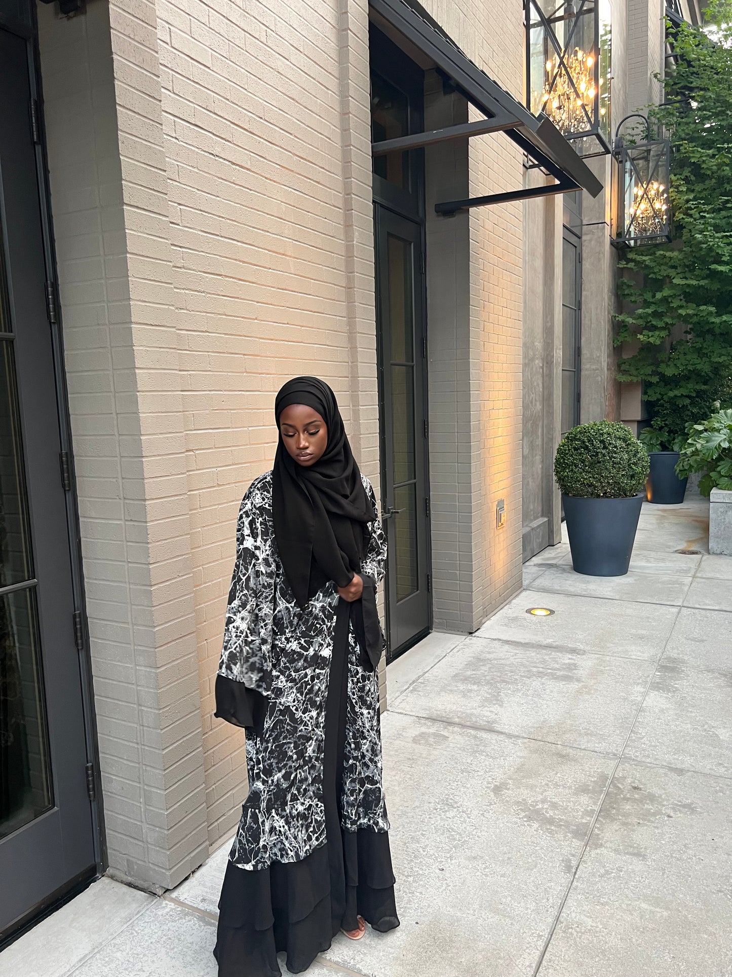 Tie dye Chiffon Abaya